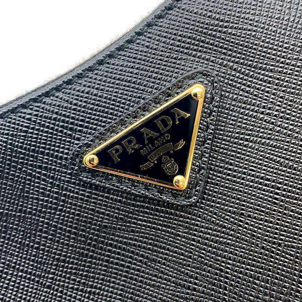 Prada Shoulder Bag Edition Saffiano Leather Clutch Black - Picture 8 of 12